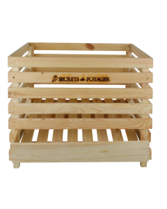 10 Piece Potato Crate Stackable Wood Effect Foldable 400x300x165mm gastlando 