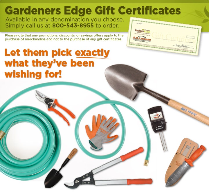 Gardener's Edge gift certificates