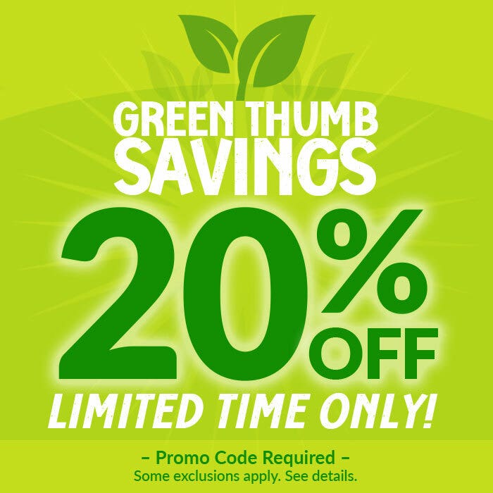 Save 20% on any order with promo code 20F25GJ