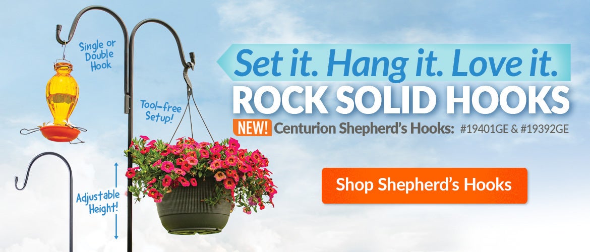 New Centurion Shepherd's Hooks Offer Simple Installation and Rock Solid Support - Shop Now